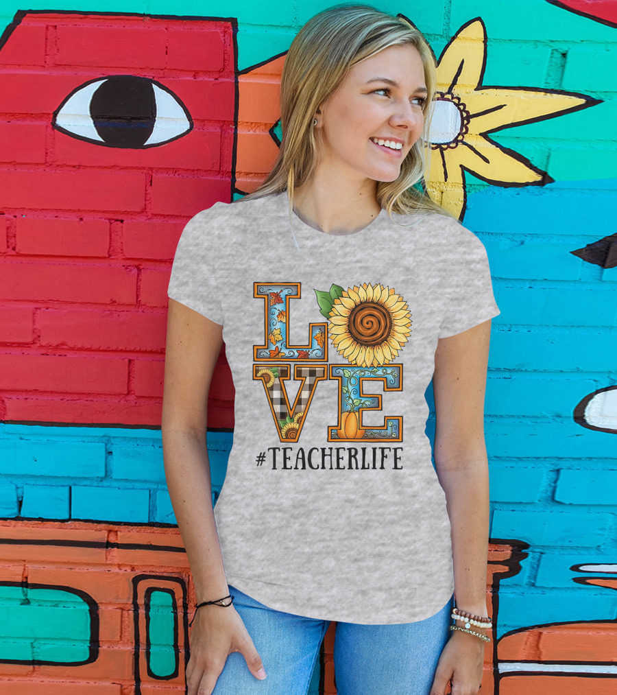 Love Sunflower Autumn #TeacherLife T-Shirt