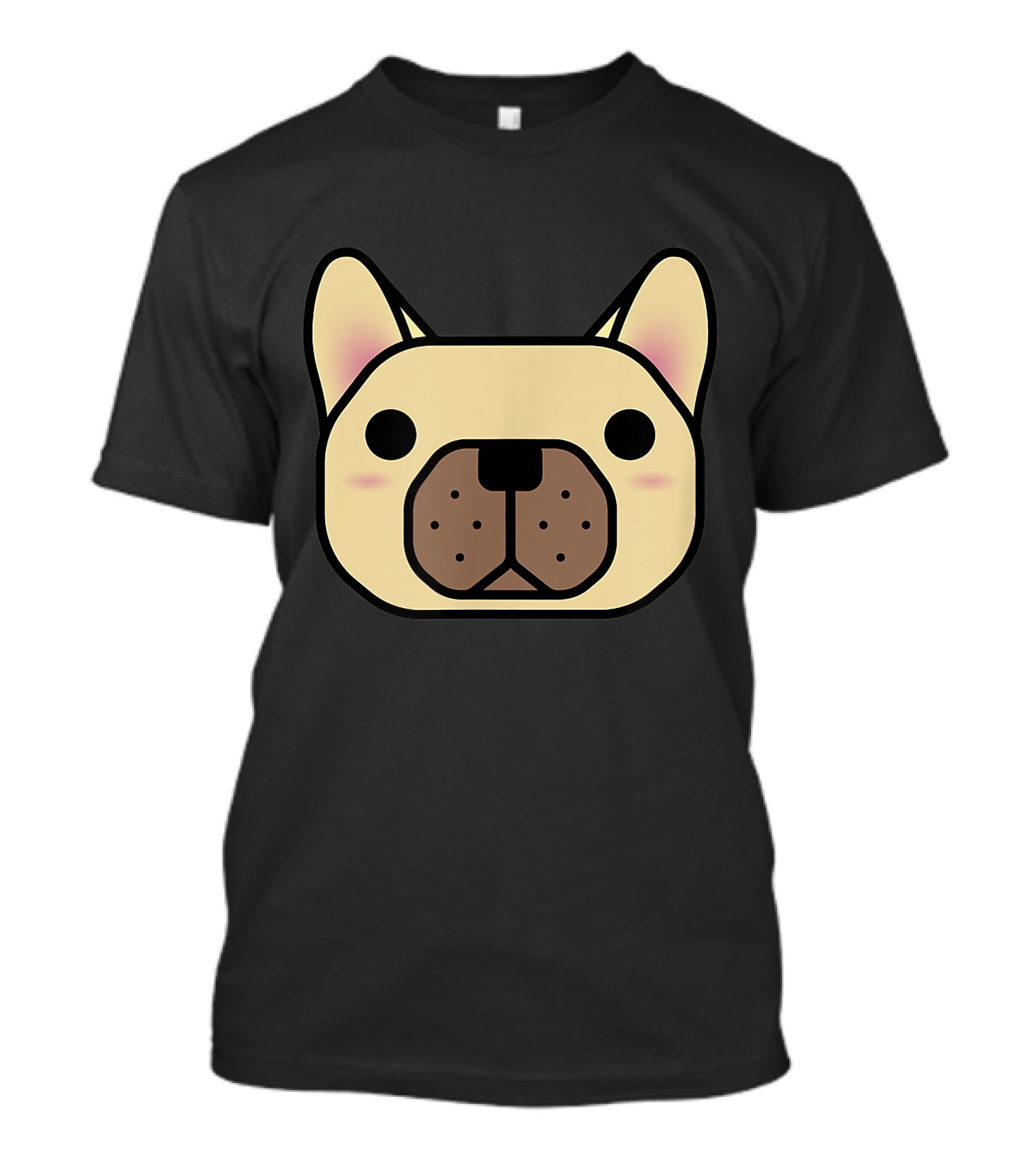 French Bulldog And Friends Cute Cartoon Face T-Shirt