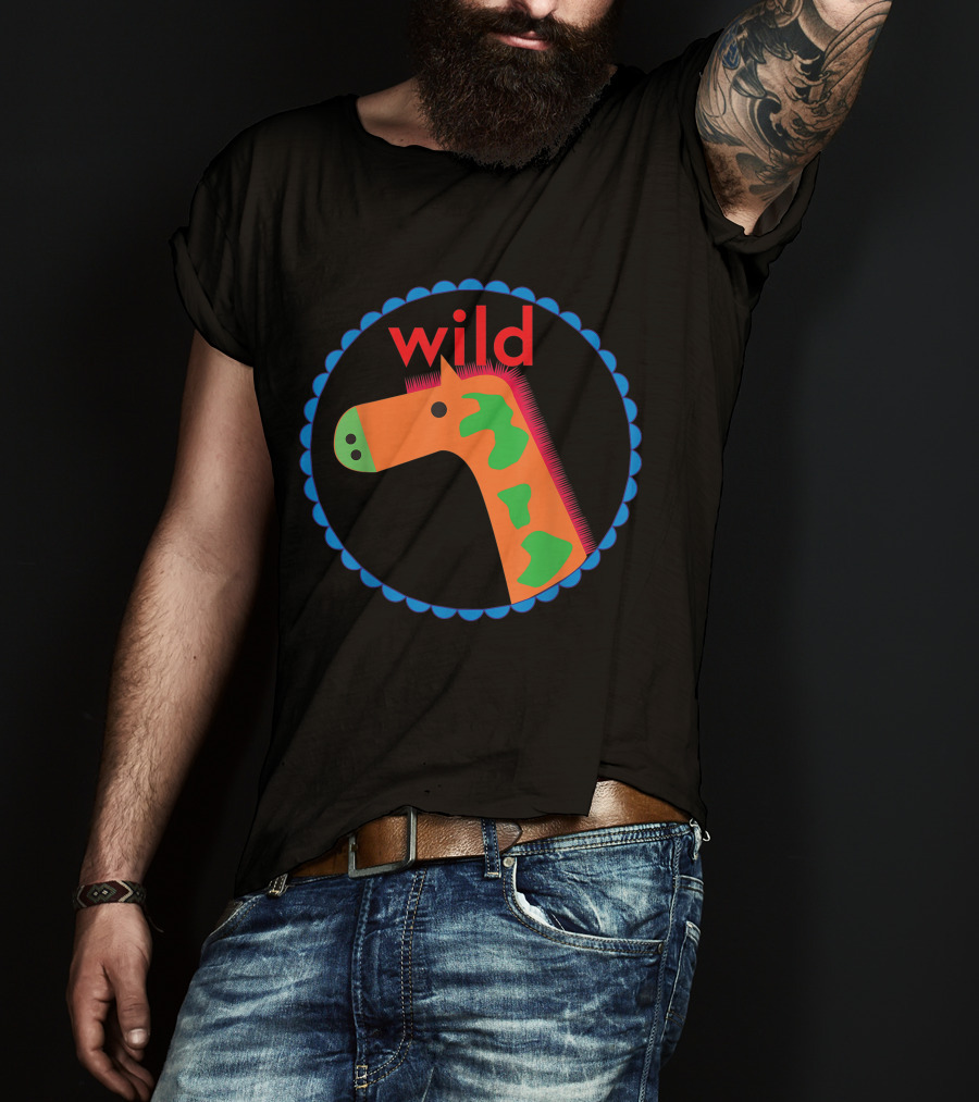 Wild Orange Green Giraffe T-Shirt