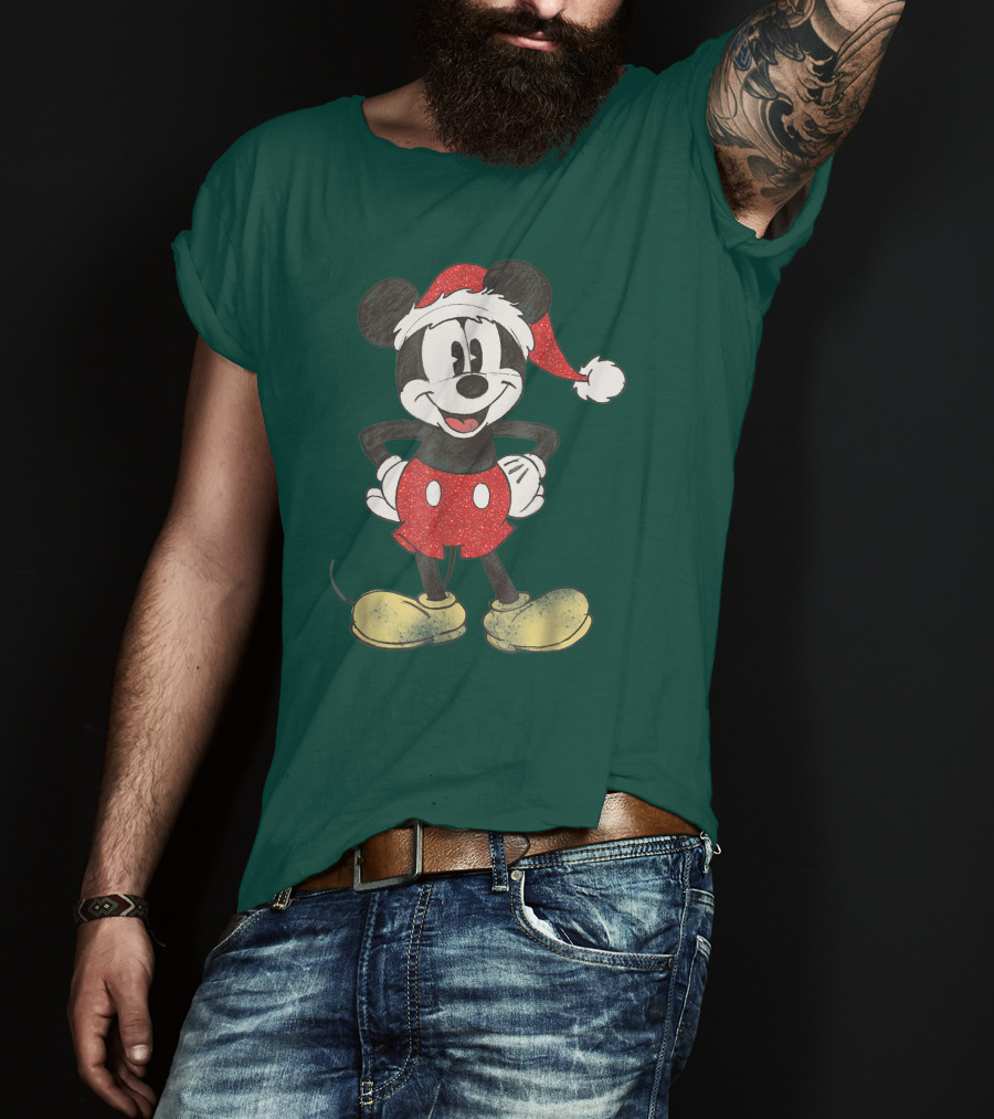 Vintage Disney Santa Mickey Mouse Classic T-Shirt