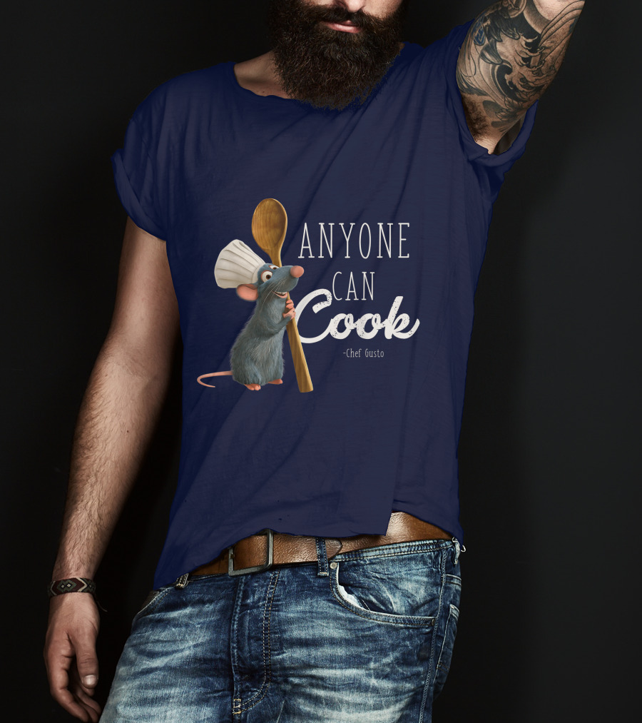 Disney Pixar Ratatouille Remy Anyone Can Cook Chef Gusto T-Shirt