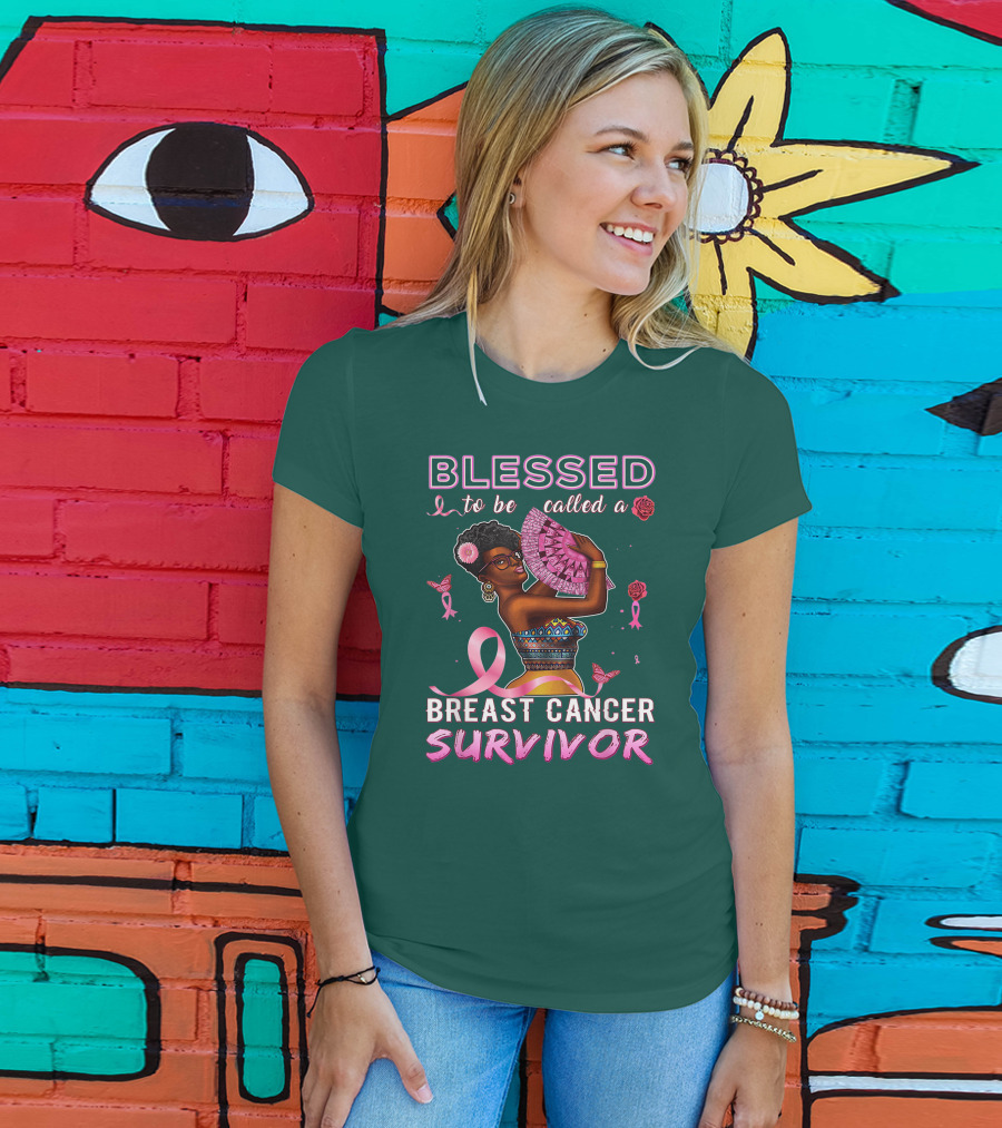 BLESSED To Be Called A BREAST CANCER SURVIVOR African American T-Shirt