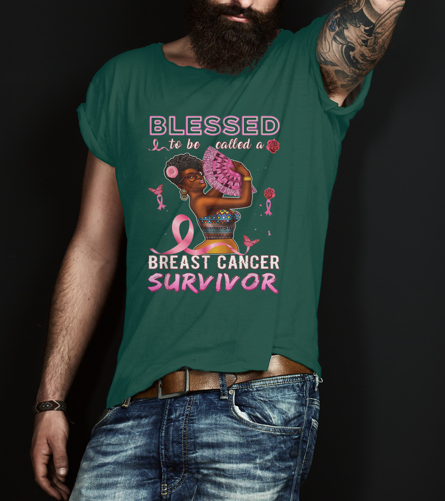 BLESSED To Be Called A BREAST CANCER SURVIVOR African American T-Shirt