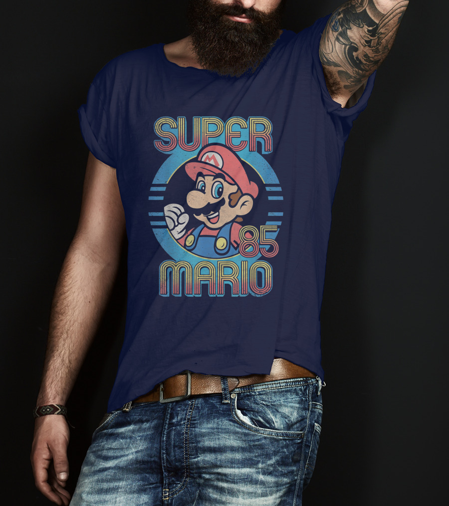 Super Mario Retro 85 Circle Classic T-Shirt