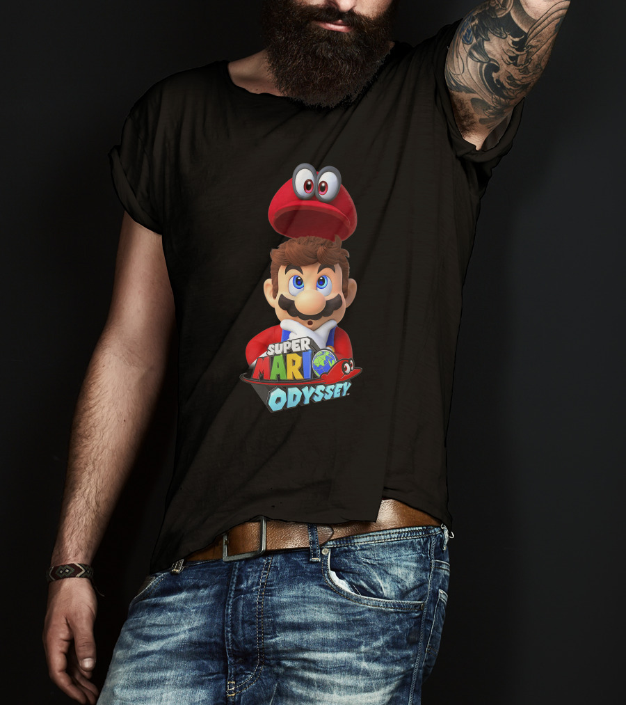 Super Mario Odyssey Funny Cappy And Mario Game T-Shirt