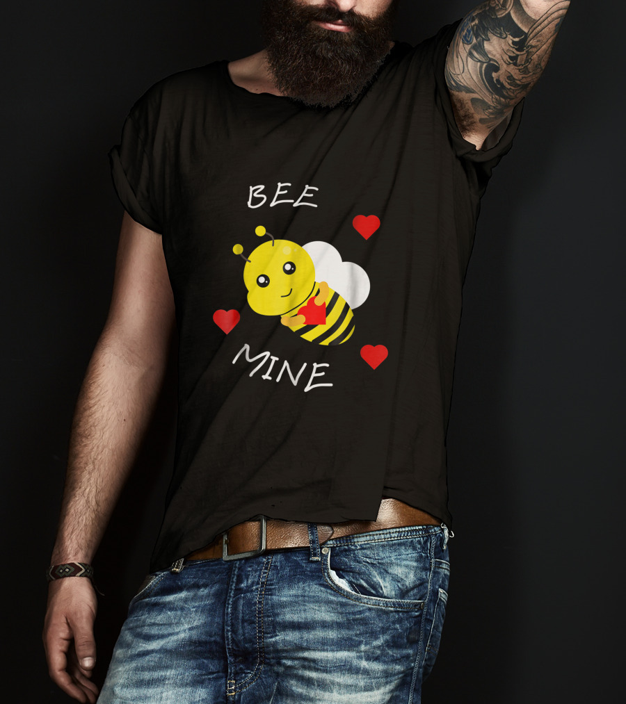 BEE MINE Valentine's Day Love Hearts Bee T-Shirt