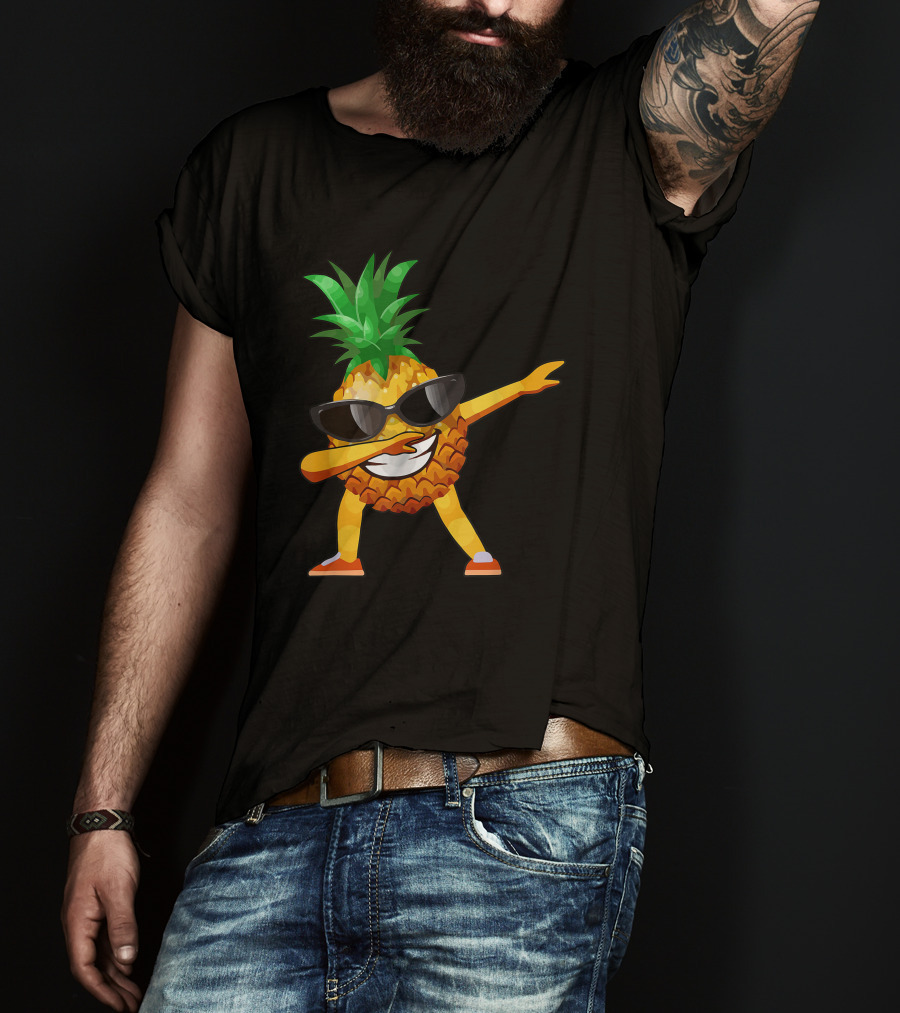 Dabbing Pineapple Sunglasses Smile T-Shirt