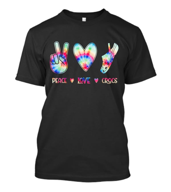 Peace Love Tie-Dye Crocs T-Shirt