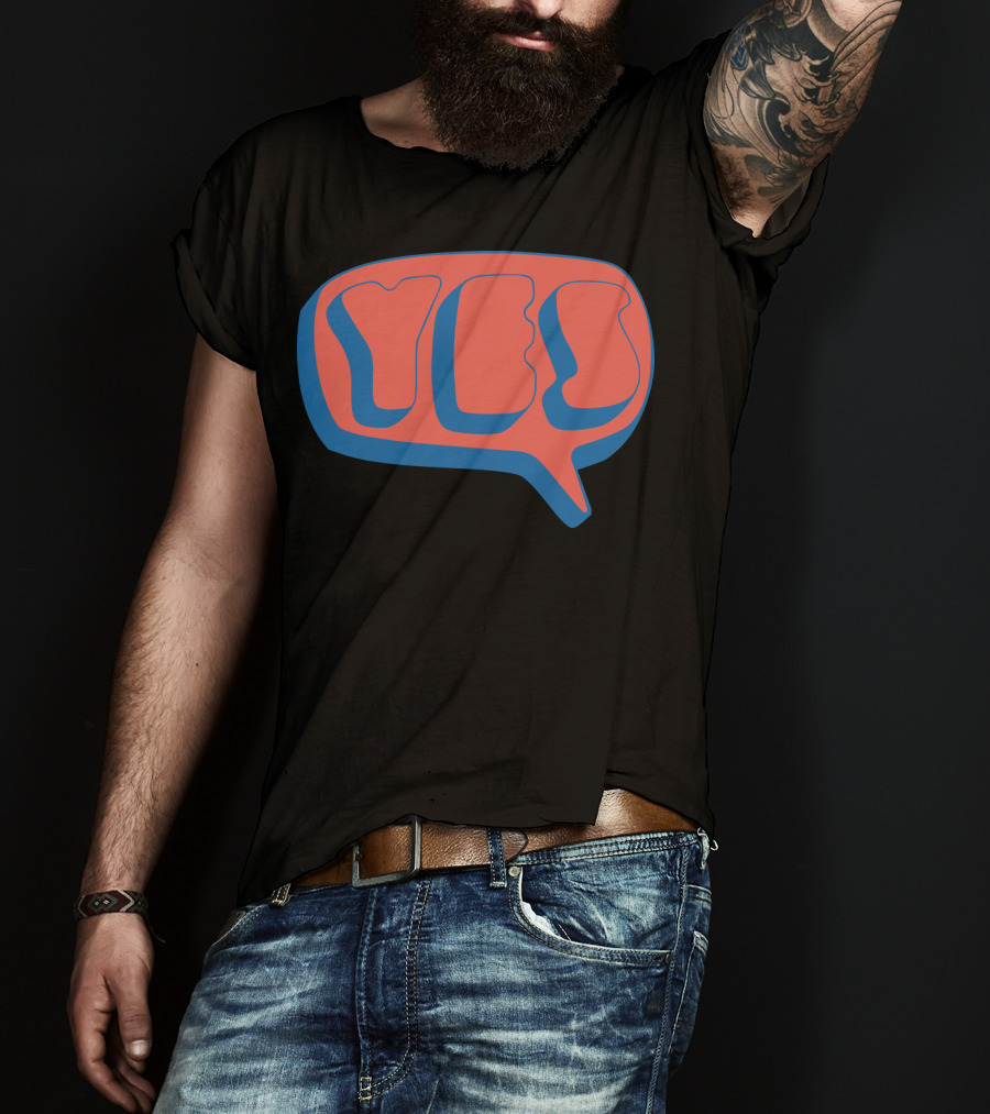 Yes 1969 Album Logo Retro Text Bubble T-Shirt