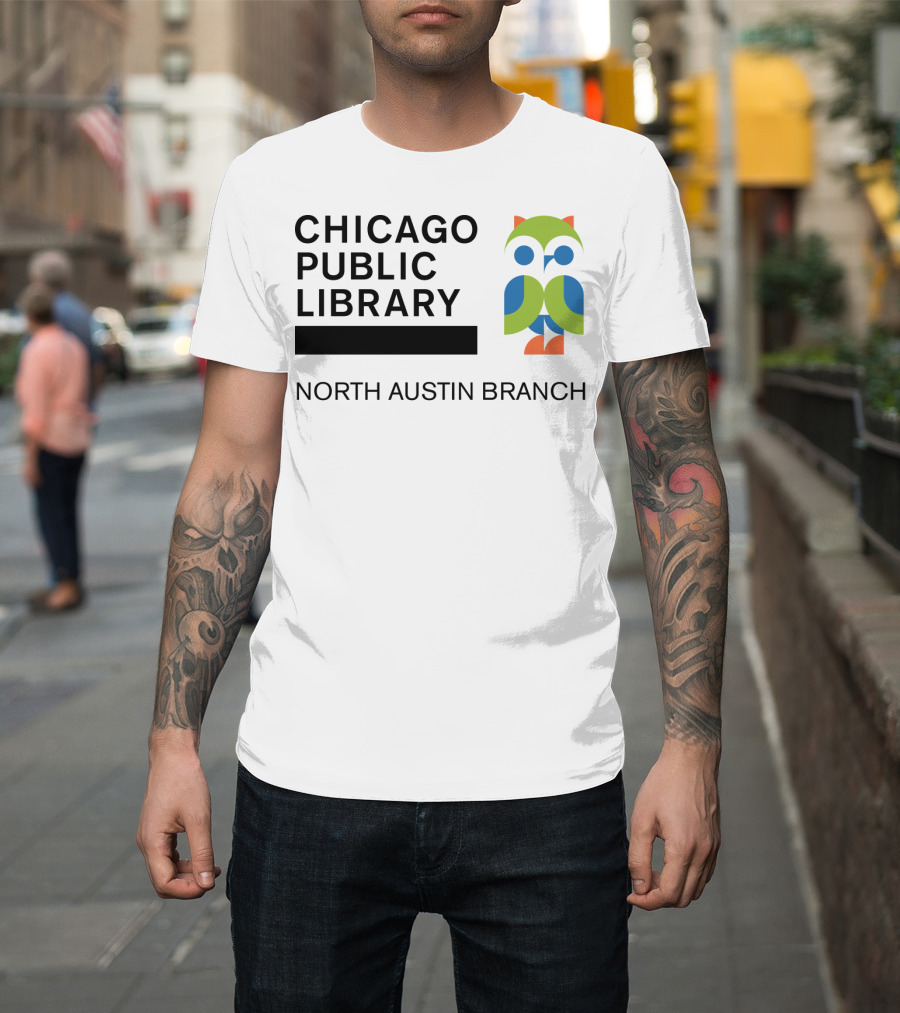 Chicago Public Library North Austin Branch Owl T-Shirt