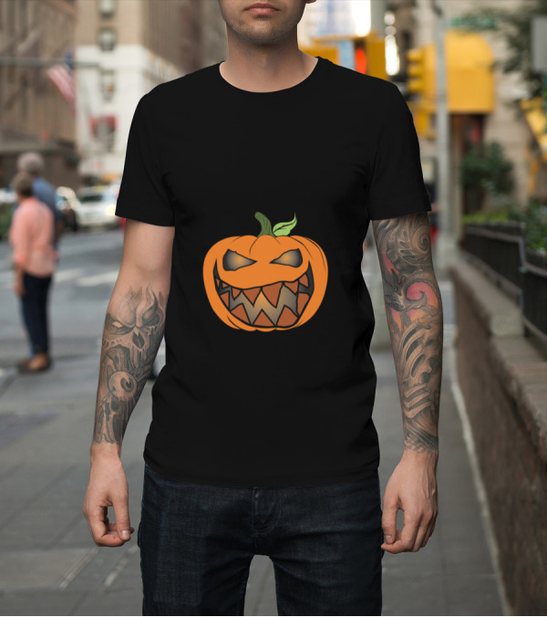 Shirt: Current Mood Scary Jack-O'-Lantern T-Shirt Current Mood Scary Jack-O'-Lantern T-Shirt