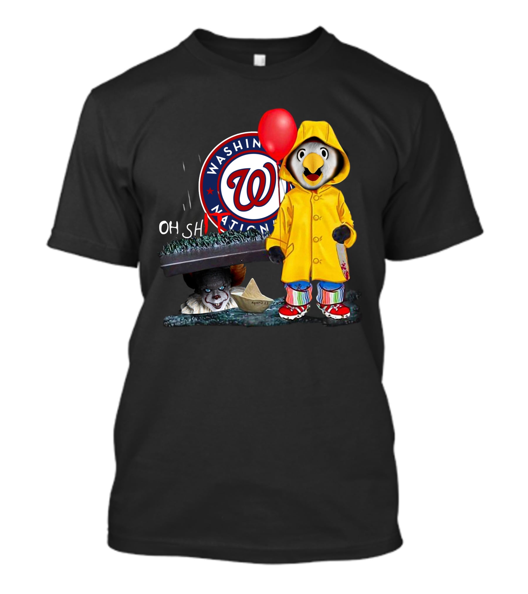 Washington Nationals Pennywise Penguin Red Balloon T-Shirt