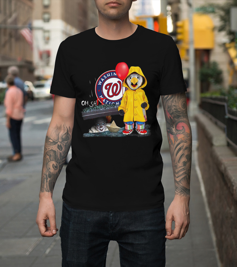 Washington Nationals Pennywise Penguin Red Balloon T-Shirt
