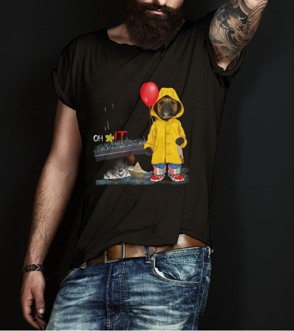 IT BoxerDs Raincoat Red Balloon Dog Encounter T-Shirt