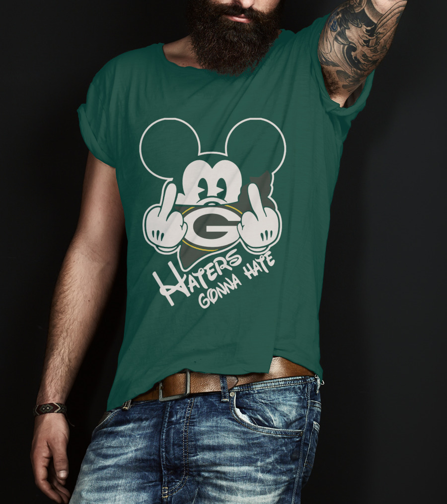 Packers Haters Gonna Hate Mouse Hands T-Shirt