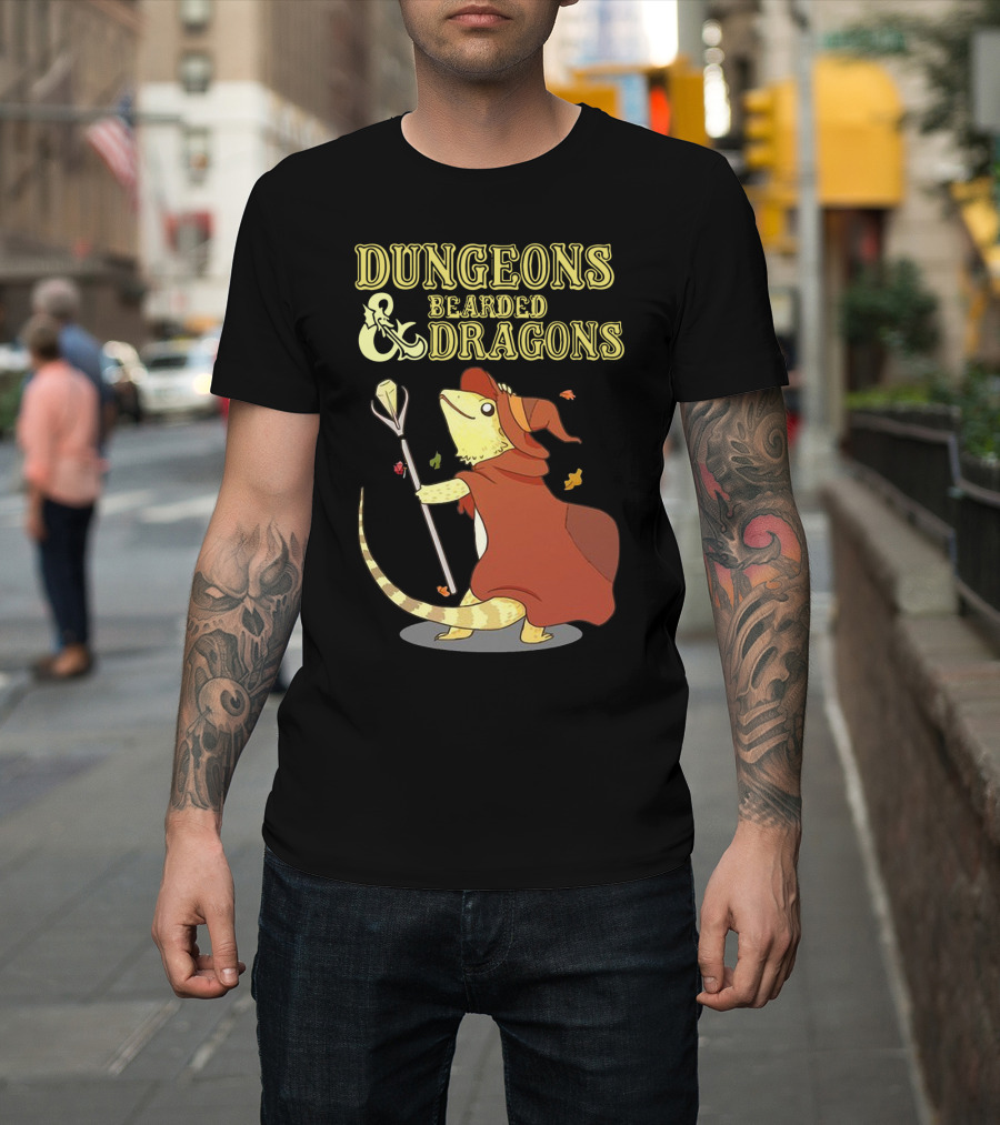 Dungeons And Bearded Dragons Mage Lizard Adventure T-Shirt