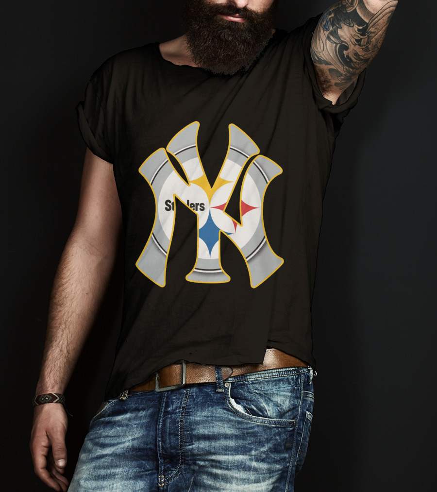 Yankees Steelers New York's Logo Fusion T-Shirt