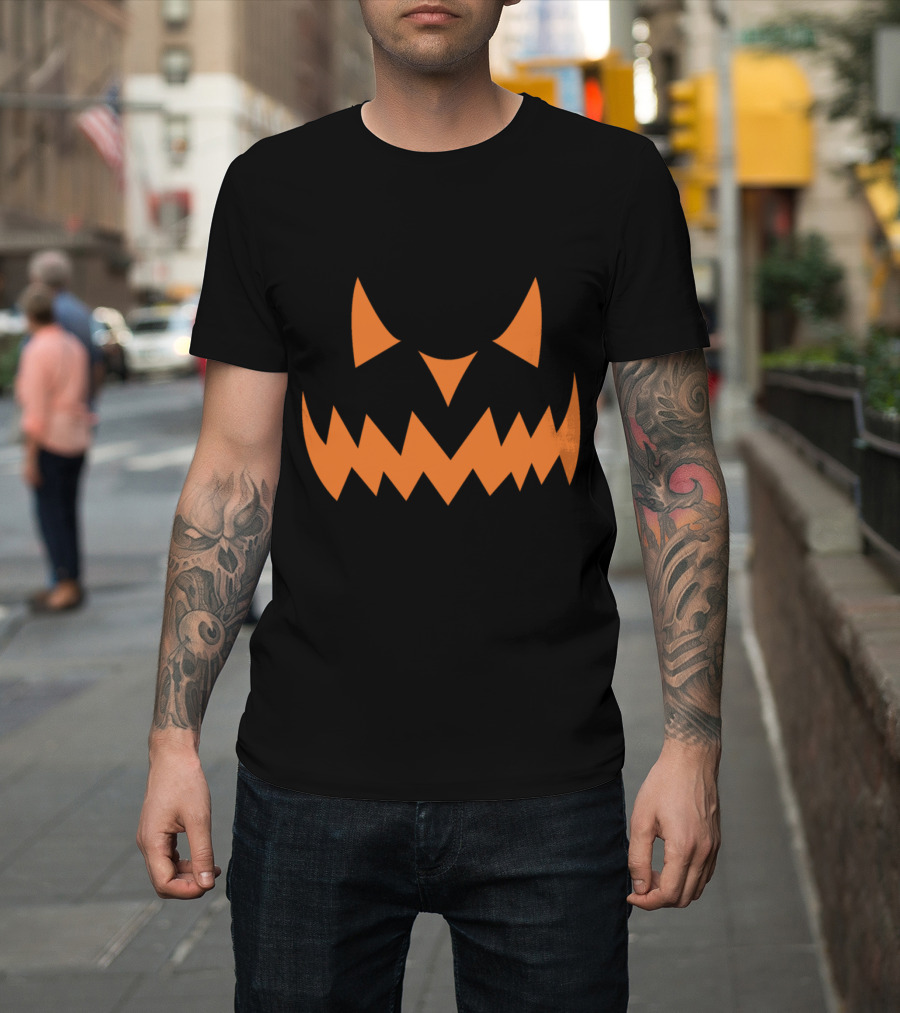 Jack o Lantern Pumpkin Face Scary Halloween T-Shirt