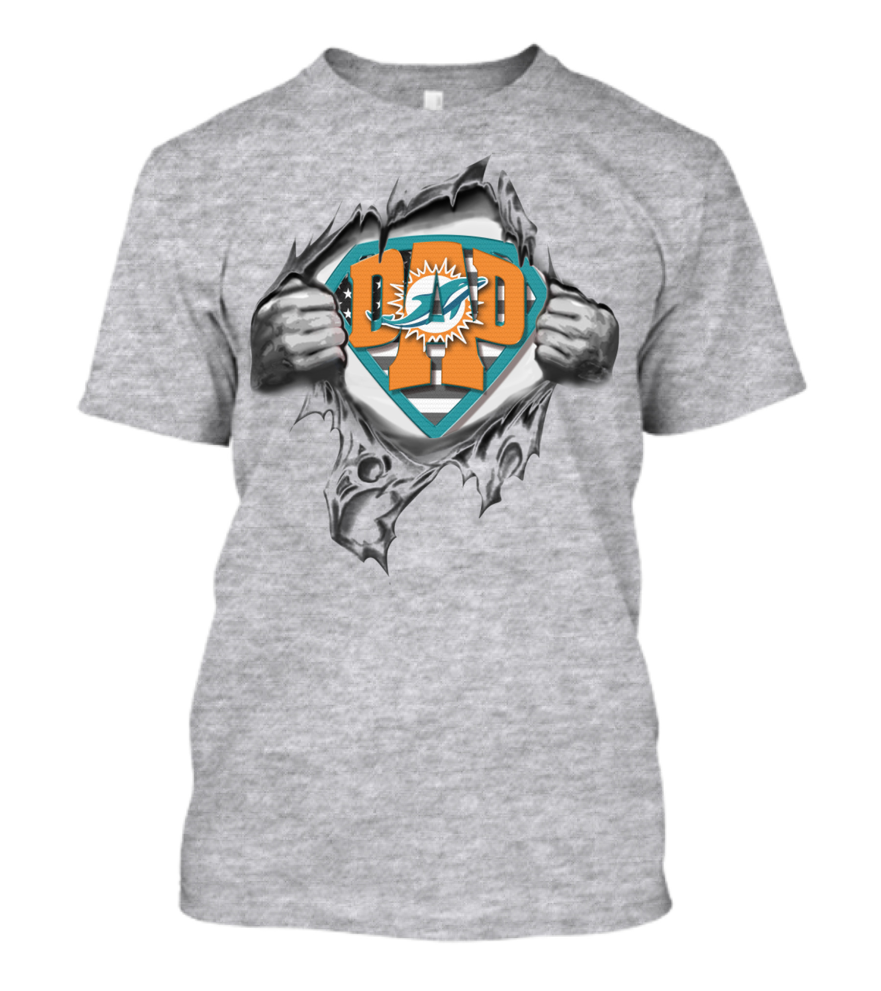 Miami Dolphins Superdad Hero T-Shirt