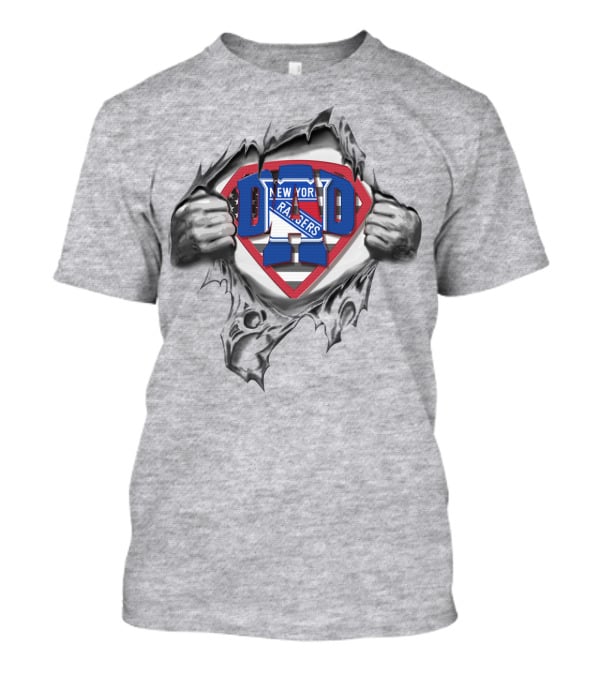 SUPERDAD New York Rangers Logo Superman Style Burst T-Shirt