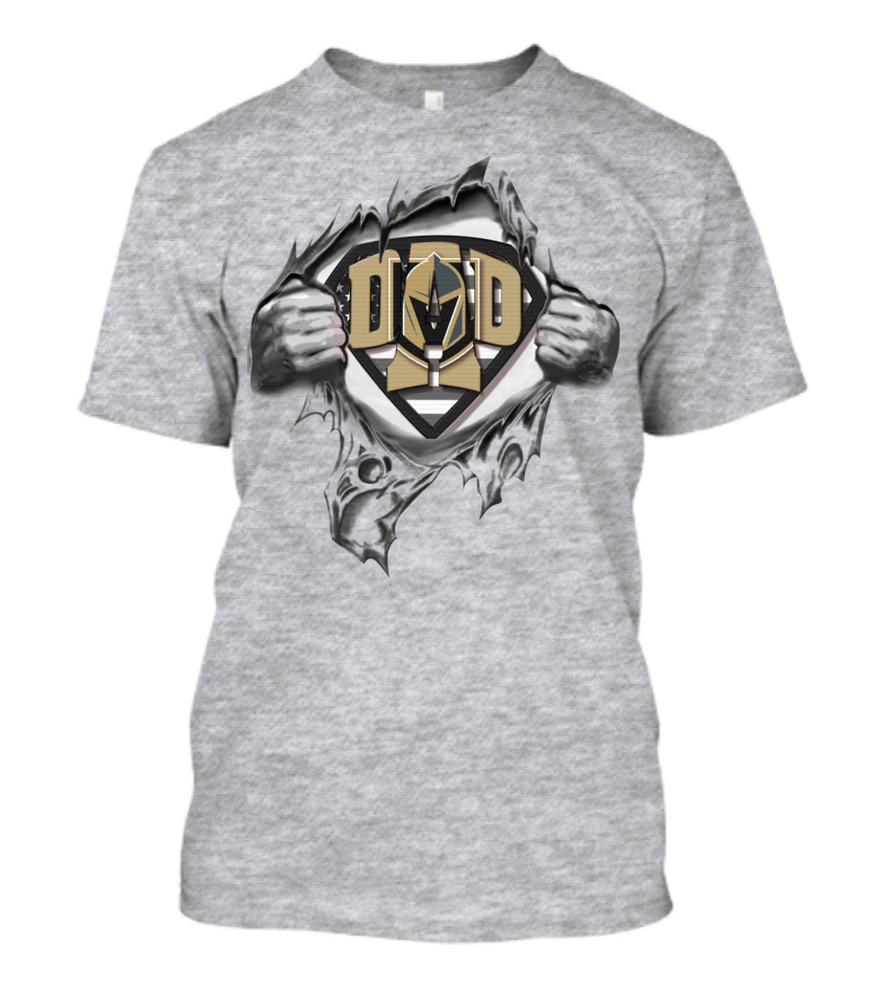 SUPERDAD Vegas Golden Knights Dad Shield Emblem T-Shirt