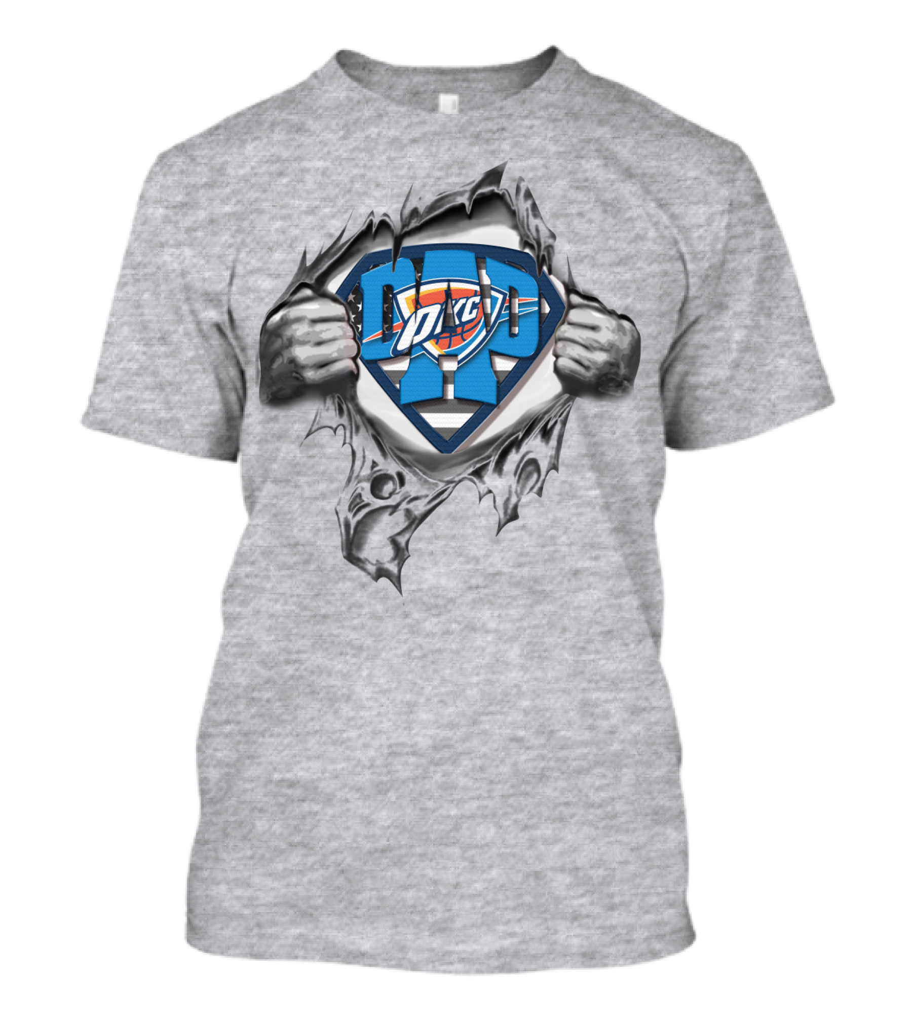 SUPERDAD OKC Thunder Logo Hero Burst T-Shirt