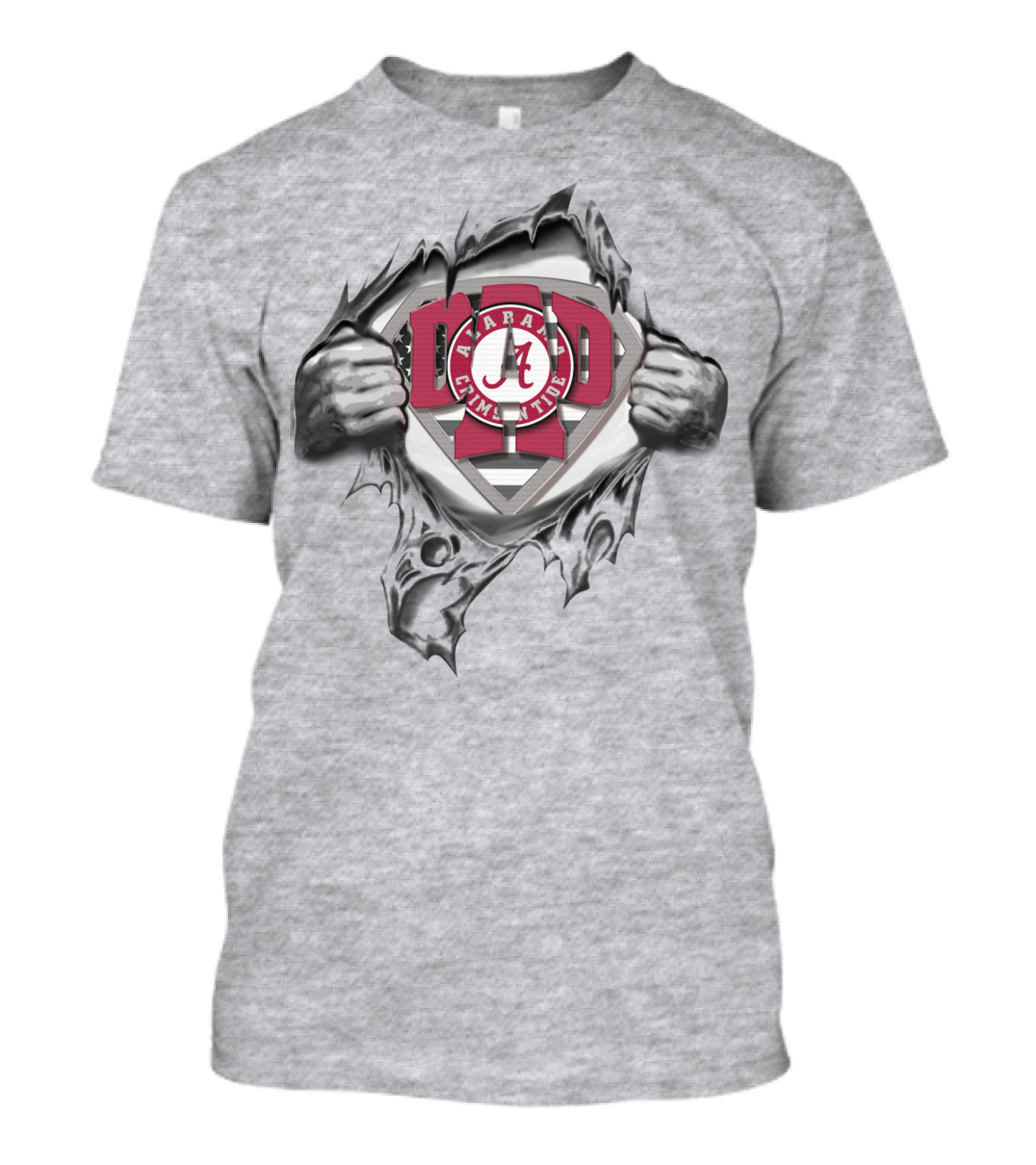 Superdad Alabama Crimson Tide Logo With Shield T-Shirt