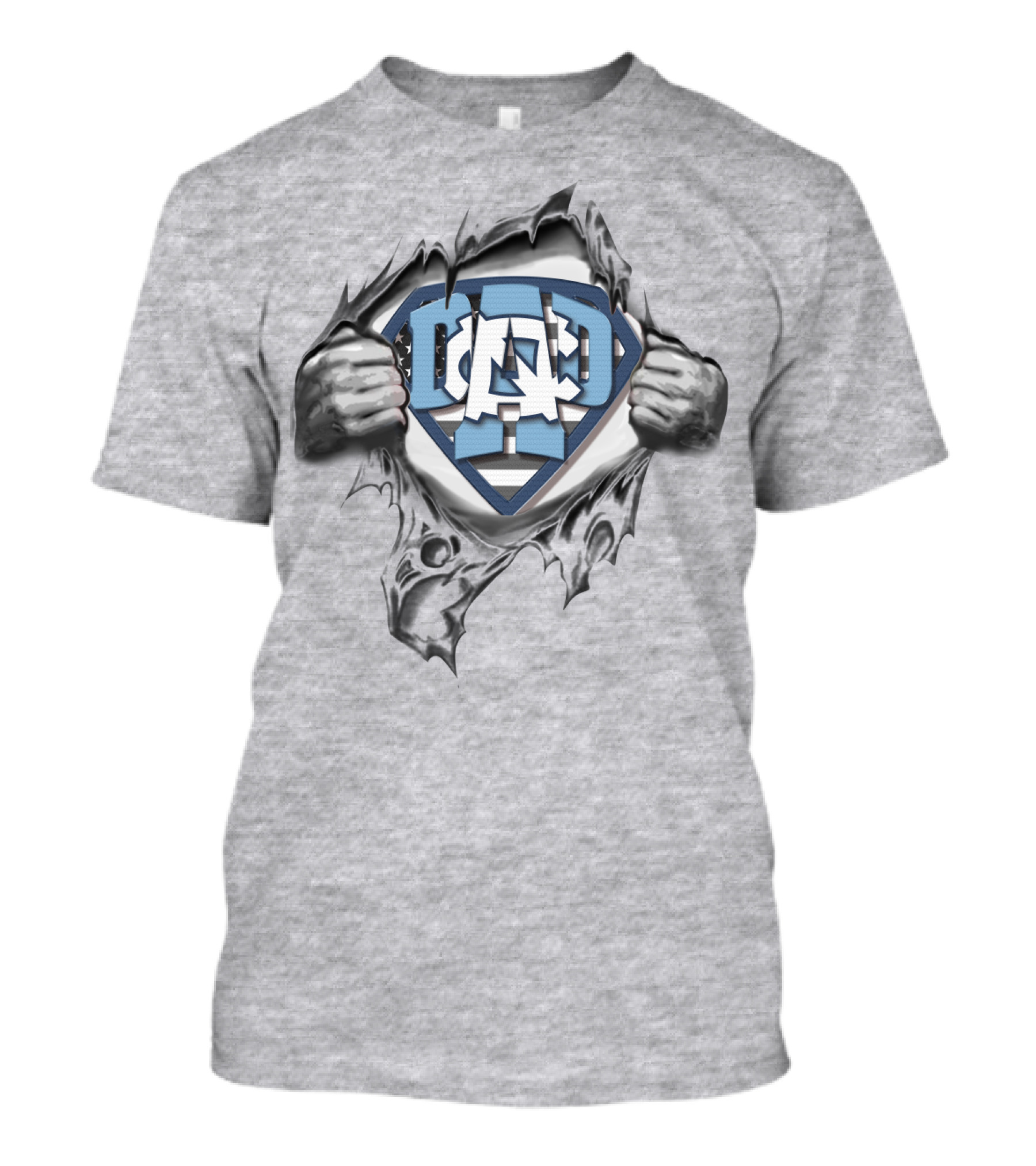 Superdad North Carolina Tar Heels Superman T-Shirt