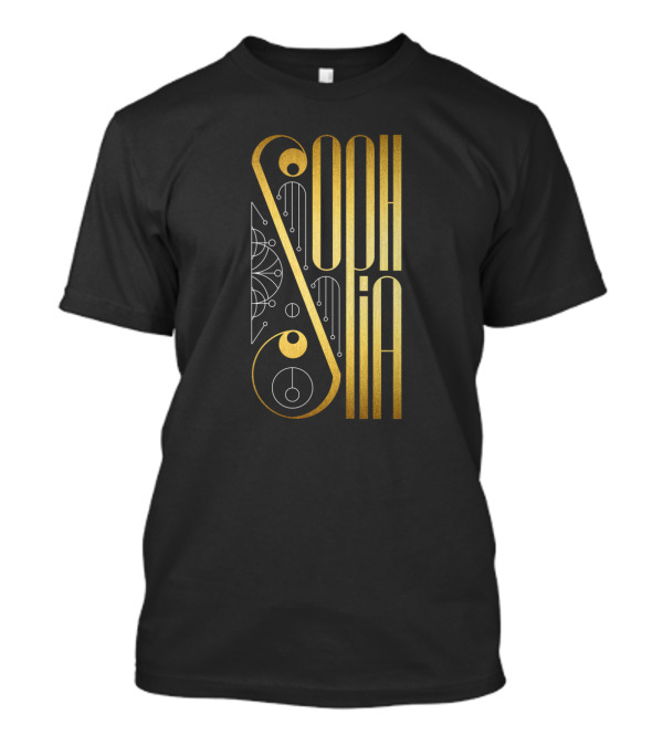 Sophia Modern Geometric Art Deco Gold Typography T-Shirt
