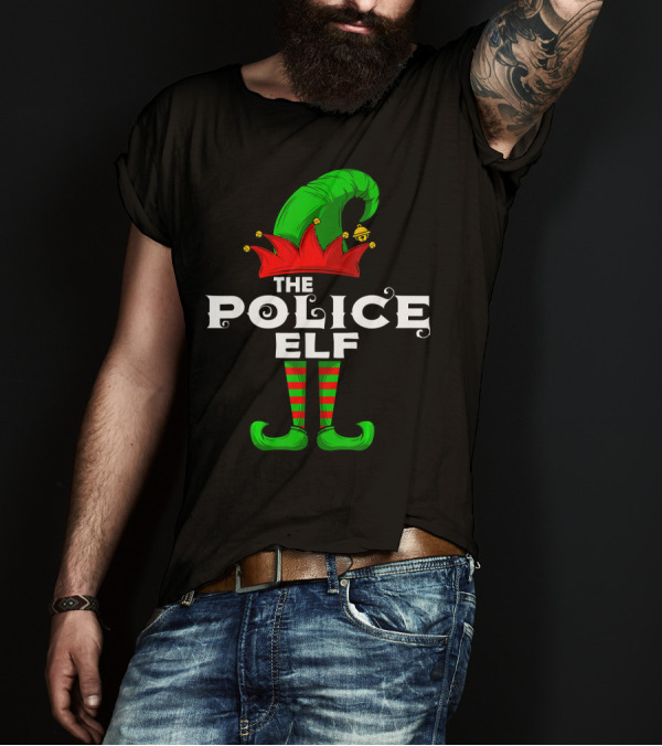 THE POLICE ELF Family Christmas Group Matching T-Shirt