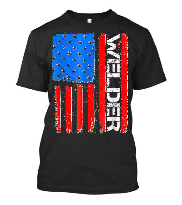 Proud American Welder US Flag Welder T-Shirt