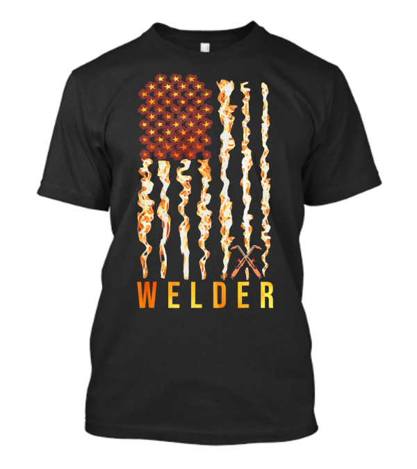 American Flag Inspired Welder T-Shirt