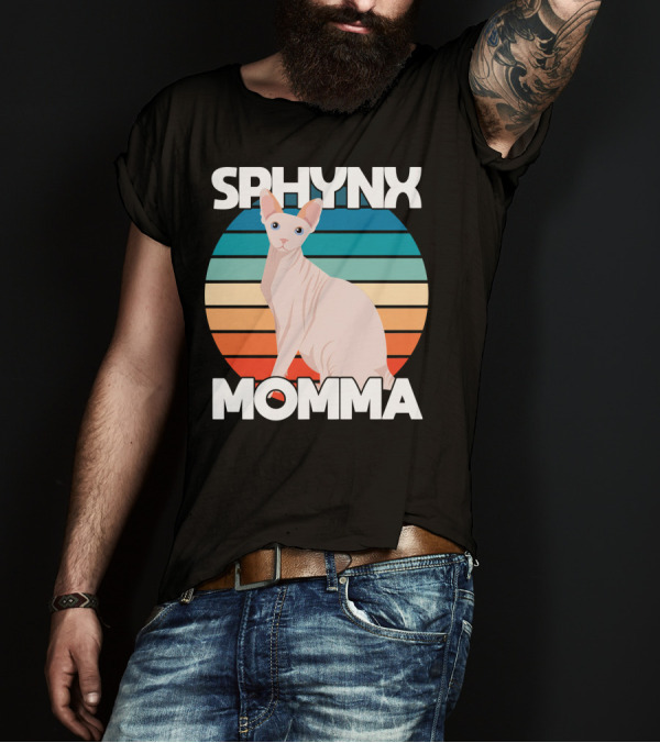 SPHYNX MOMMA Hairless Sphynx Slogan Vintage Sunset T-Shirt