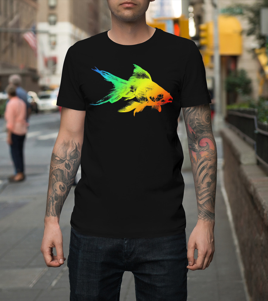 GOLDFISH Vibrant Rainbow Spectrum T-Shirt