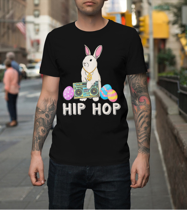 Shirt: Hip Hop Bunny Dollar Chain Boombox Easter Eggs T-Shirt Hip Hop Bunny Dollar Chain Boombox Easter Eggs T-Shirt