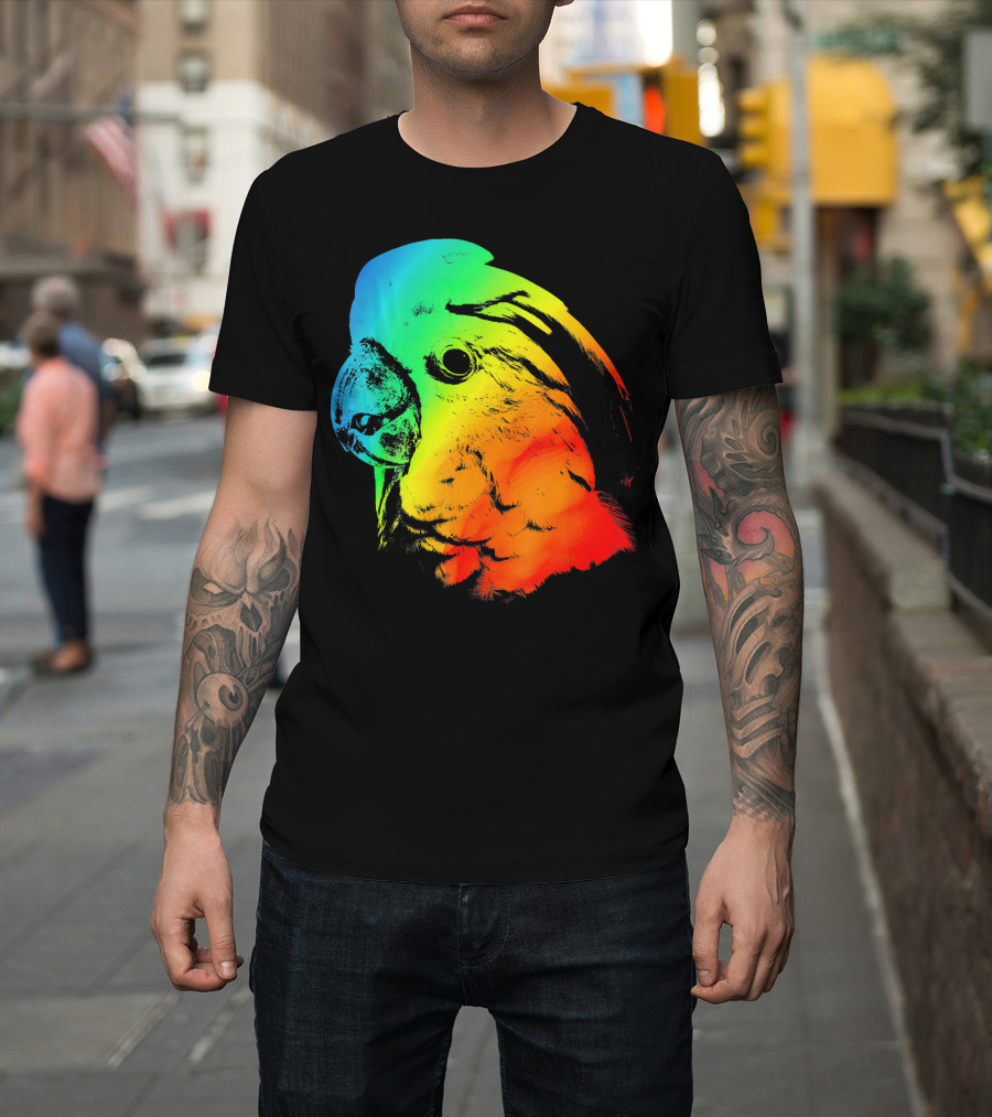 MOLUCCAN COCKATOO Vibrant Colorful Rainbow T-Shirt
