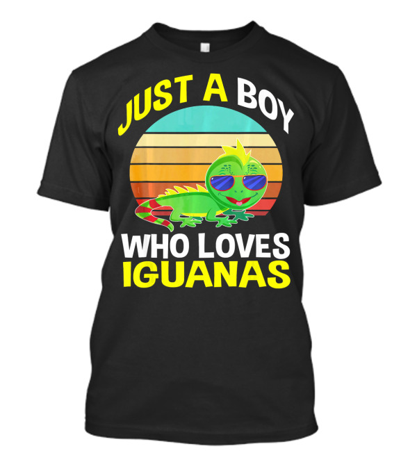 Just A Boy Who Loves Iguanas Retro T-Shirt