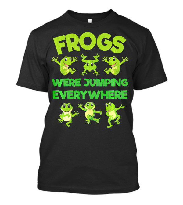 Funny Passover Frogs Jumping Were Jumping Everywhere Kids Adults T-Shirt