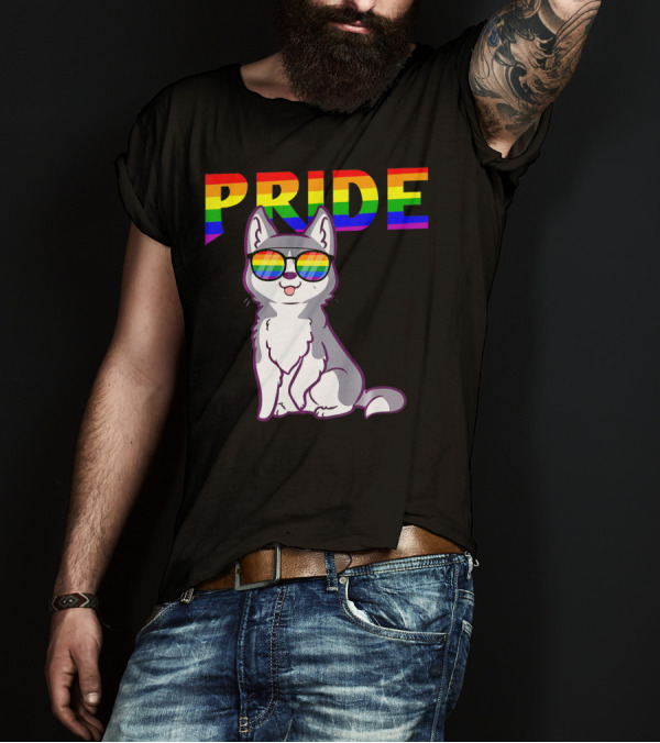 Wolf Rainbow Sunglasses Pride T-Shirt