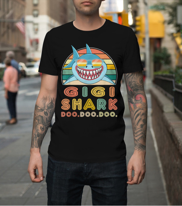 Shirt: Gigi Shark Doo Doo Doo Vintage Retro Rainbow T-Shirt Gigi Shark Doo Doo Doo Vintage Retro Rainbow T-Shirt