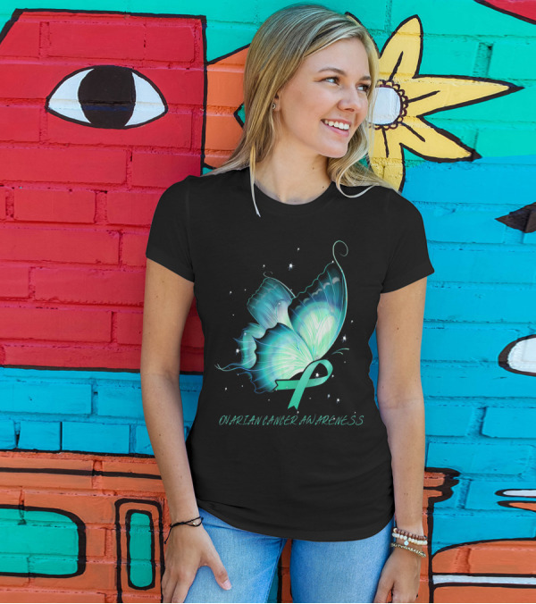 OVARIAN CANCER AWARENESS Butterfly T-Shirt