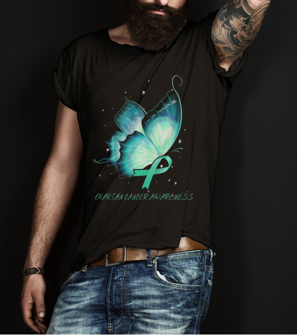 OVARIAN CANCER AWARENESS Butterfly T-Shirt