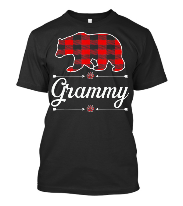 Grammy Bear Plaid Paw Arrows T-Shirt