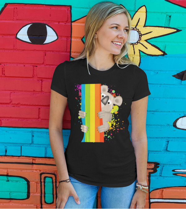 Gay Pride Month Cute Koala Rainbow T-Shirt