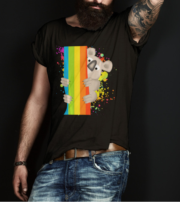 Gay Pride Month Cute Koala Rainbow T-Shirt