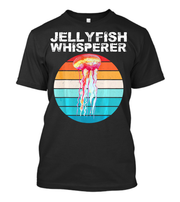 Jellyfish Whisperer Retro Sunset Oceanic Lover T-Shirt