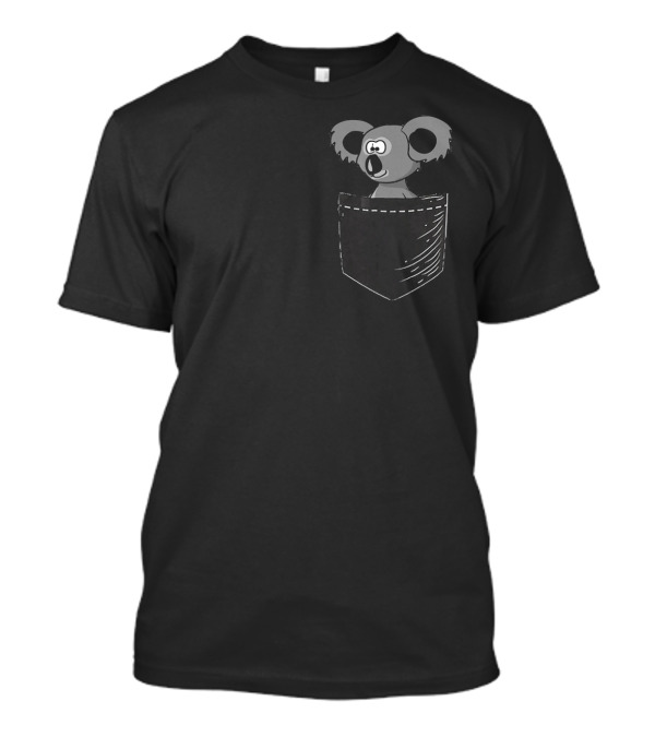 Koala In Pocket Drawing T-Shirt