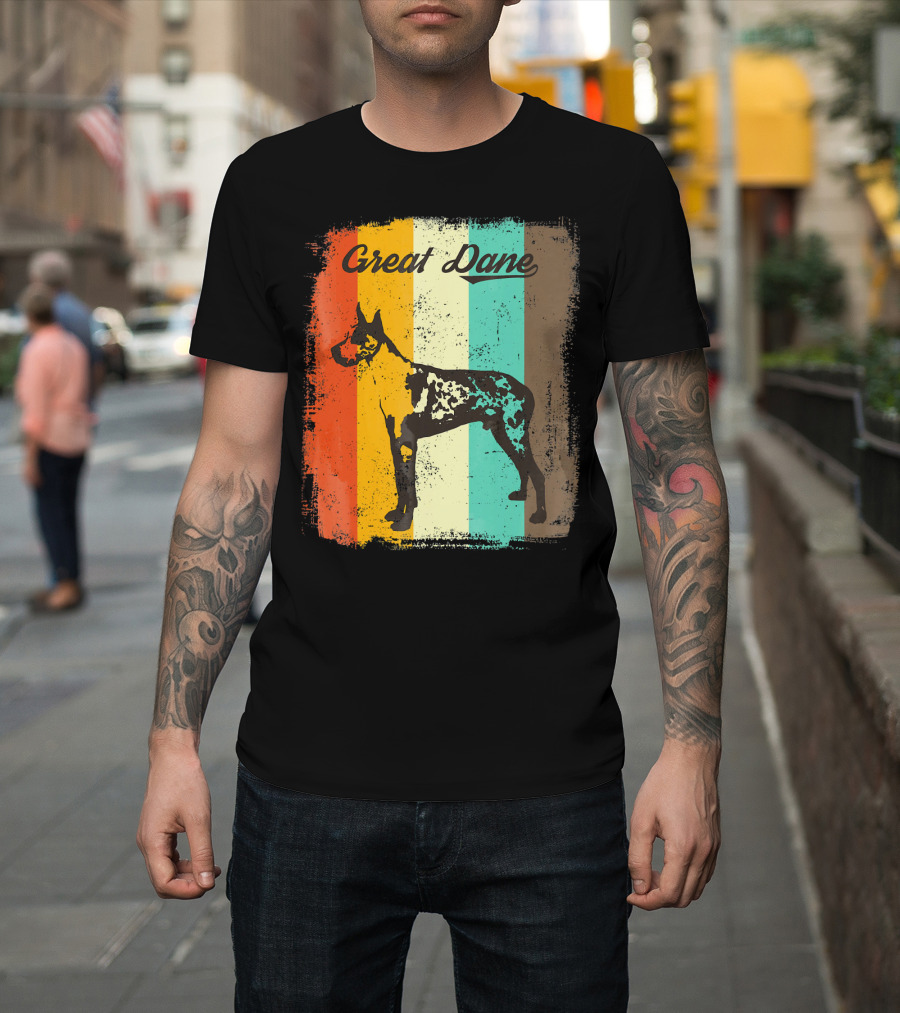Great Dane Dog Retro T-Shirt