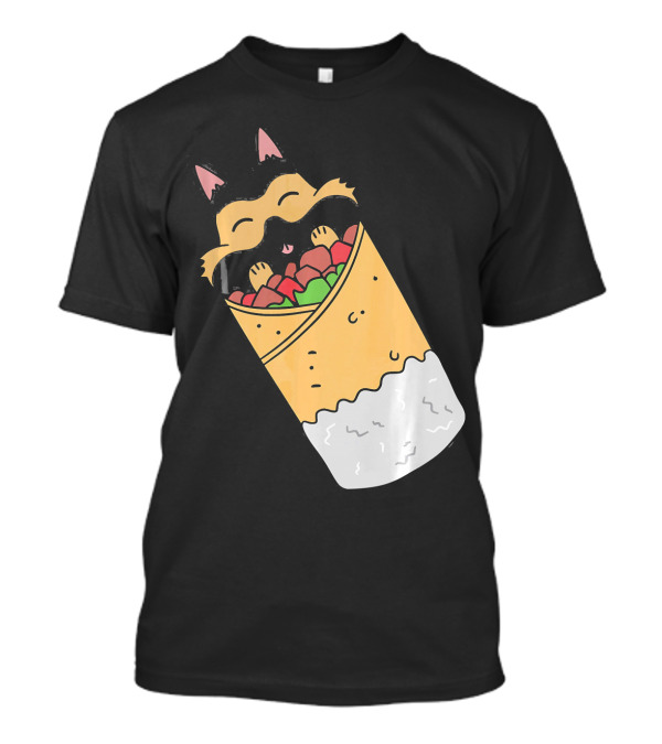 German Shepherd Wrapped Mexican Burrito Funny Dog Face T-Shirt