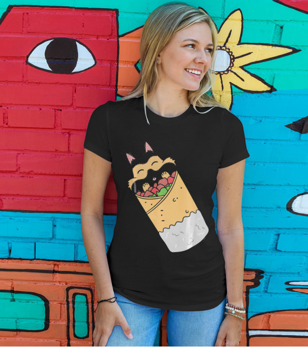 German Shepherd Wrapped Mexican Burrito Funny Dog Face T-Shirt